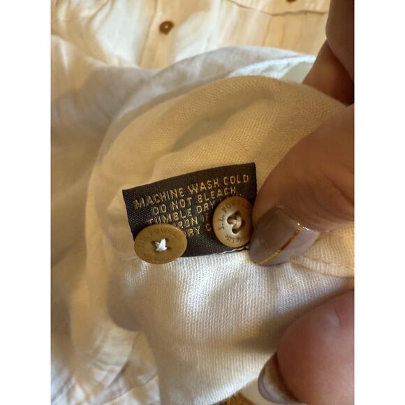 J.L. Powell Shirt Mens 2XL XXL White Cotton Long Sleeve Button Front Pockets - Picture 7 of 8